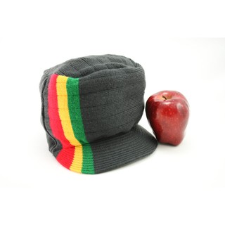 สินค้าราสต้า Cap Black Side Green Yellow Red Stripes หมวกสไตล์ URBAN CAP﻿ ราสต้าทรงสูง เท่ห์ด้วยสีราสต้า-เรกเก้