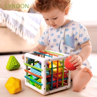 LYNDON Cartoon Baby Learning Toys Colorful Educational Toy Shape Sorting Toy Rainbow Sessele Children Toy Color Cognition Hand Sensory Training Funny Shape Blocks Baby Toy