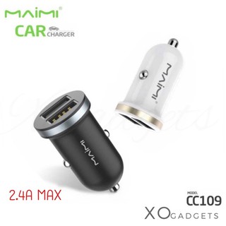 MAIMI หัวชาร์จในรถยนต์ รุ่น CC109 2USB/2.4A MAX (โรงงานผลิตเดียวกันกับremax) หัวชาร์จรถ หัวชาร์ทรถ