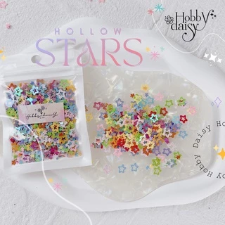 เลื่อมกลิตเตอร์รูปดาว แบบกลวง Hollow Stars เหมาะสำหรับตกแต่ง DIY เรซิ่น
