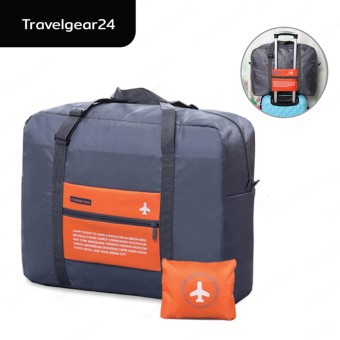 TravelGear24 กระเป๋าเดินทางแบบพับได้ (Orange/ส้ม)ล็อกกับกระเป๋าเดินทางได้ Travel