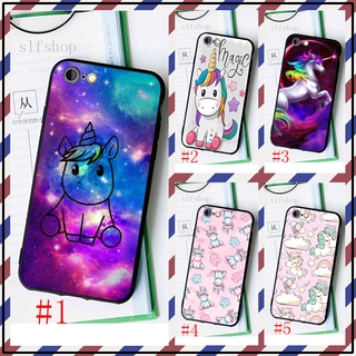 Huawei Y5 Y7 Y9 Prime P40 P50 P60 Pro 2018 2019 230411 เคสโทรศัพท์มือถือแบบนิ่ม ลายยูนิคอร์นสวย สีดํา แฟชั่น