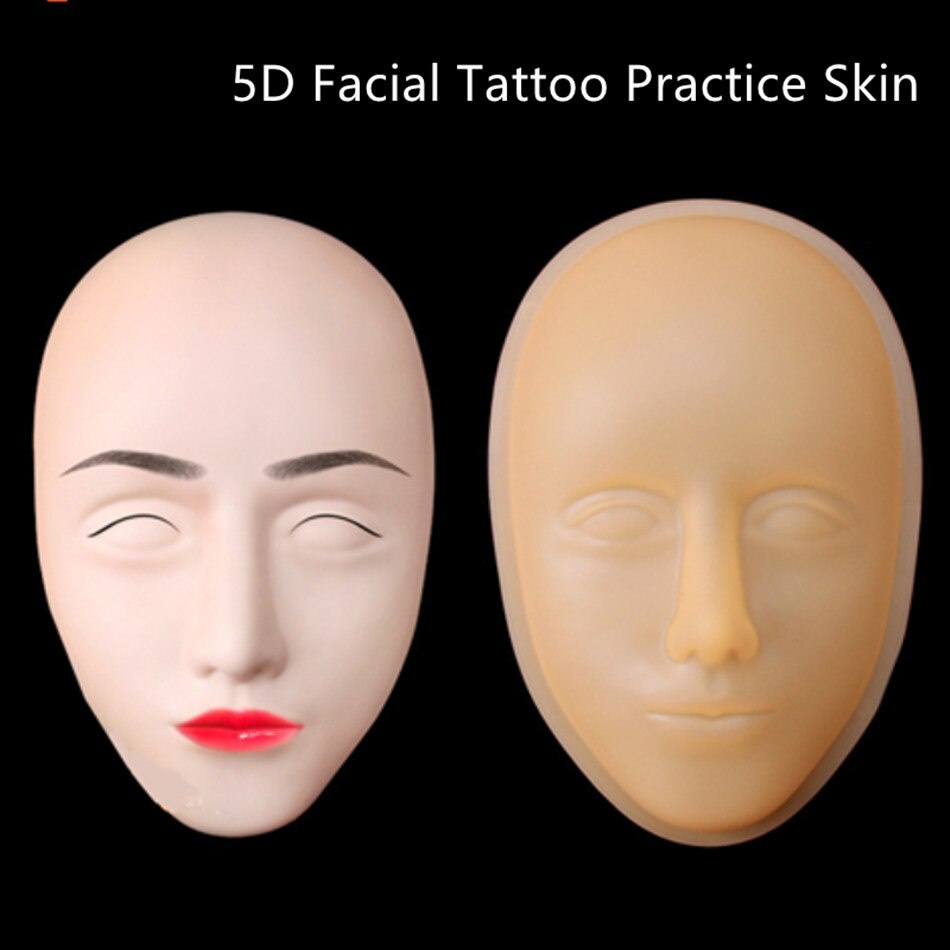 【พร้อมส่ง】หุ่นหัวซิลิโคน 5d สําหรับฝึกสักคิ้ว ใบหน้า