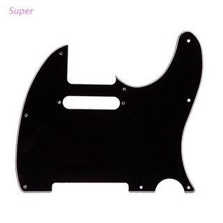 Super 3 Ply Tele Style Electric Guitar Pick Guard Scratch Plate Fit Telecaster Black