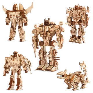 &gt;&gt;พร้อมส่ง&lt;&lt; จิ๊กซอว์ไม้ จิ๊กซอว์หุ่นยนต์ ROBOT JIGZLE WOODEN PUZZLE