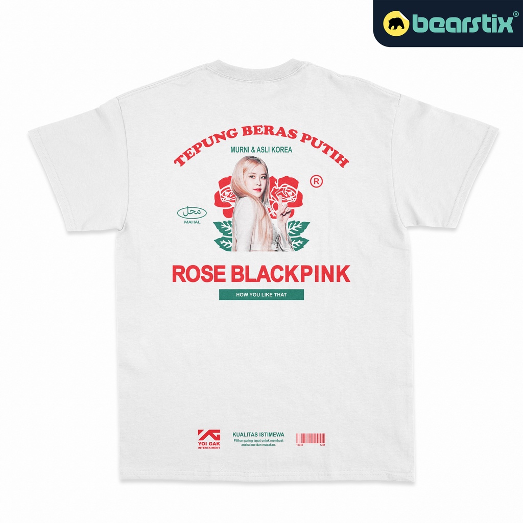 เสื้อยืดผู้ Bearstix - Rose Bl4ck เสื้อยืด P1nk - Rose Brand Tshirt - Unisex Blink Shirt - Kpop Shir
