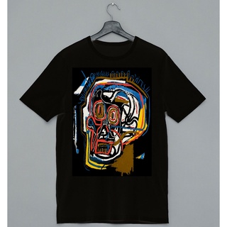 เสื้อยืดโอเวอร์ไซส์เสื้อยืด พิมพ์ลาย Michel Basquiat สีดํา สไตล์วินเทจ แฟชั่นฤดูร้อน DIYS-3XL