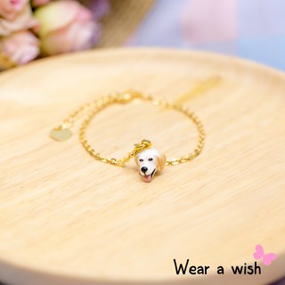 Bracelet / สร้อยข้อมือ : Golden Retriever (White) / โกลเด้น รีทรีฟเวอร์ สีขาว