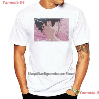 ผ้าฝ้ายคอกลมYameela 04 New เสื้อยืดแขนสั้นพิมพ์ลายการ์ตูน Sad Vaporwave 2021 สไตล์ย้อนยุคสําหรับผู้ชาย salefrom S-4XL