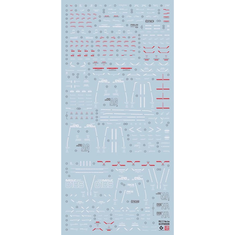 EVO MG 1/100 ZZ Gundam Ver.KA Water Decals