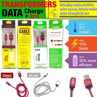 Transformers Data Charge สายชาร์จแบตโทรศัพท์