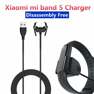 เครื่องชาร์จ USB แบบพกพาสำหรับ Xiaomi Mi Band 5 6Miband 5 แท่นชาร์จสายชาร์จเร็วสำหรับอะแดปเตอร์ชาร์จ Xiaomi Mi Band 5 6