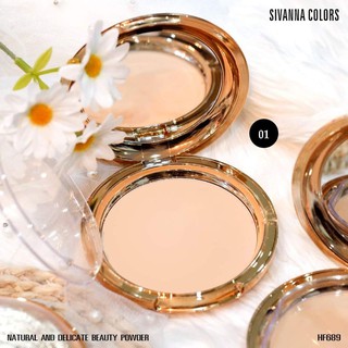 แป้้งพัฟ​ สิวันนา​ hf689​ sivanna color natural and delicate beauty powder