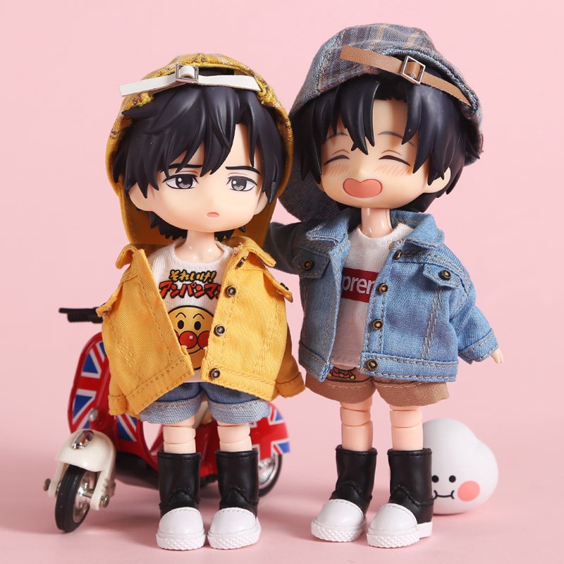 Ob11 เสื้อแจ็กเก็ตกันหนาว มีฮู้ด ลาย Nendoroid GSC YMY obitsu11 1/12 BJD BODY9 DDF ufdoll
