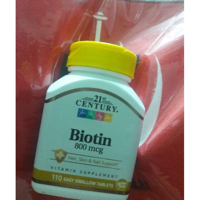 ิ Exp5-21 พร้อมส่ง ไบโอติน 21st Century Biotin hair skin & nail 800 110 เม็ด วิตามิน อาหารเสริม วิตา