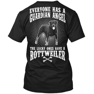 ถูกสุดๆเสื้อยืด พิมพ์ลาย Rottweiler! สําหรับผู้ชาย Guardian Angel! เสื้อยืดรหัสเต็ม