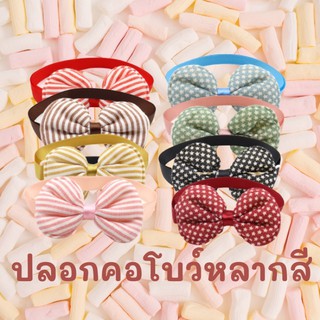 ปลอกคอ ปลอกคอแมว ราคาถูก ทำจากผ้า สายปรับได้ สีพาสเทล ของเล่นแมวราคาส่ง