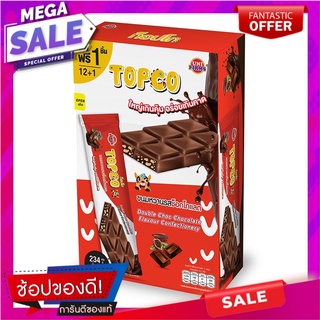 ท็อปโก ขนมหวานรสช็อกโกแลต 18 กรัม x 12 ชิ้น แถม 1 Topco Double Choc Chocolate Flavour Confectionery 18G x 12+1 Pcs