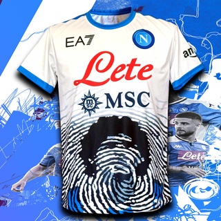 เสื้อฟุตบอล นาโปลี /พิเศษรำลึกมาราโดน่า(ขาว) 21-22  เสื้อทีม Napoli / Special Edition Maradona Kit (White) 21-22 #FB0023