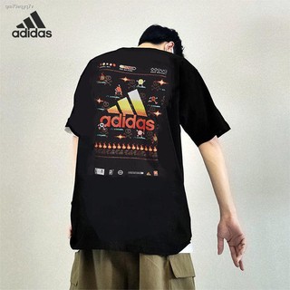 เสื้อยืดผ้าฝ้ายพิมพ์ลายขายดี Anime T-shirt▲Adidas short sleeve men s flag store ของแท้ 2022 เทรนด์ฤดูร้อนใหม่ ins ลำลองร