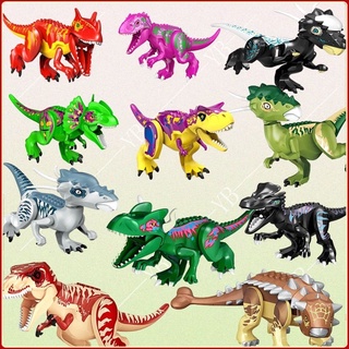 บล็อกตัวต่อไดโนเสาร์ ขนาดใหญ่ jurassic Tyrannosaurus Rex ของเล่นสําหรับเด็ก Jurassic world toys dinosaur toys
