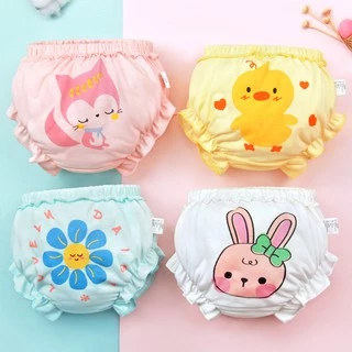Adabaobao® ᵗʰ ชุดชั้นใน กางเกงผ้าอ้อม พิมพ์ลายจุด น่ารัก สำหรับเด็กผู้หญิงอายุ 0-3 ปี