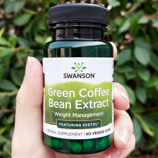 Green Coffee Bean Extract 200mg 60 VegCaps (Swanson®) เมล็ดกาแฟสีเขียว