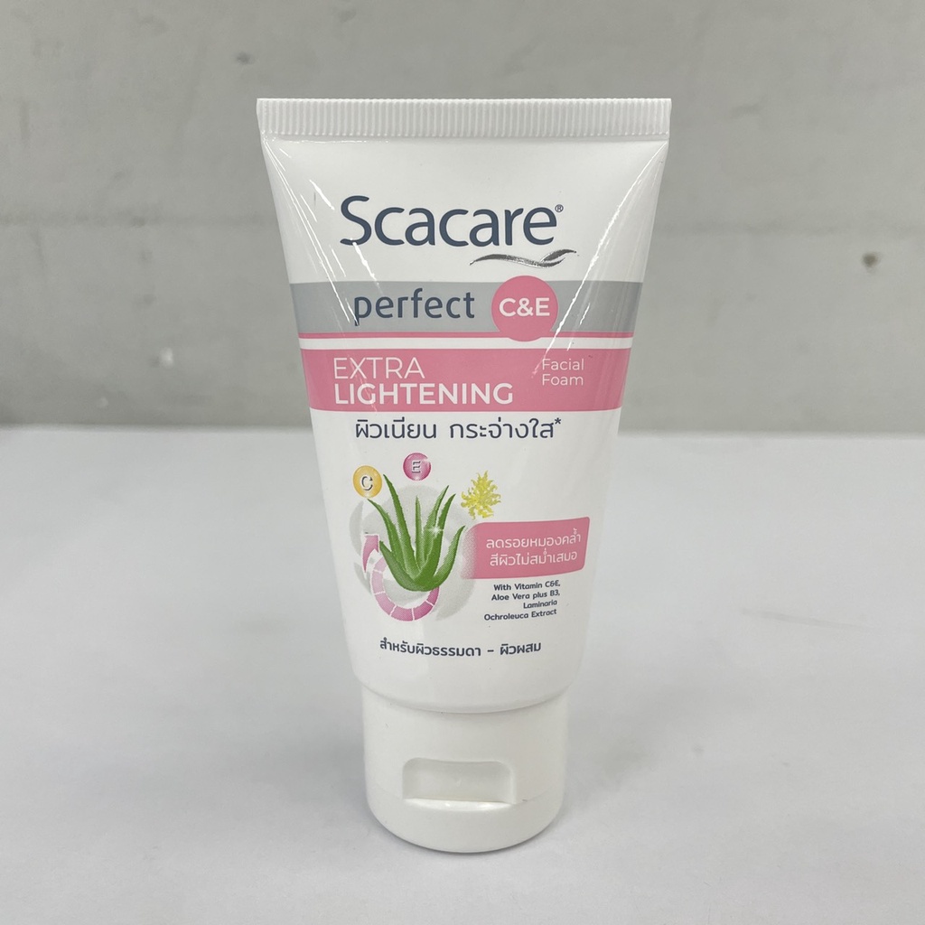 Scacare Perfect C&E Extra Lightening Facial Foam สกาแคร์ เพอร์เฟคท์ ไลท์เทนนิ่ง ครีมโฟมล้างหน้าสูตรผ