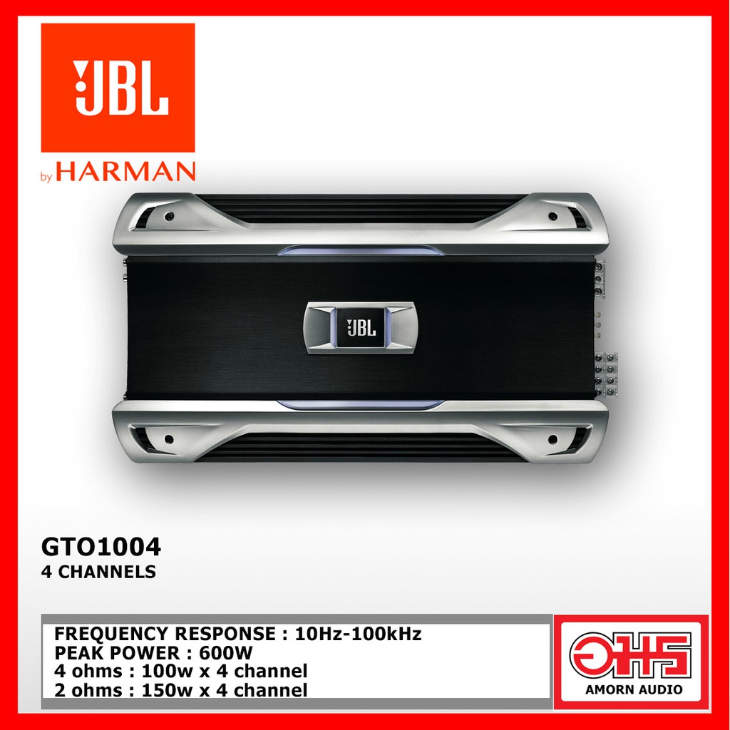 JBL GTO1004 CAR AUDIO POWER AMPLIFIER เพาเวอร์แอมป์ CLASS AB 4ชาแนล