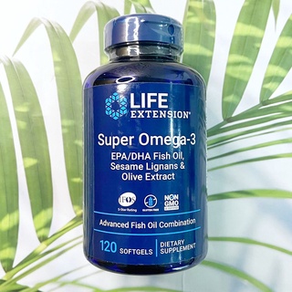 (Life Extension®) Super Omega 3 EPA/DHA Fish 120 Softgels น้ำมันปลา โอเมก้า-3