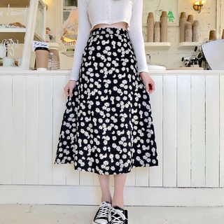 Theyourlooks ♡ พร้อมส่ง Daisy skirts กระโปรงยาว พิมพ์ลายดอกเดซี่ 🩰🌼🌸