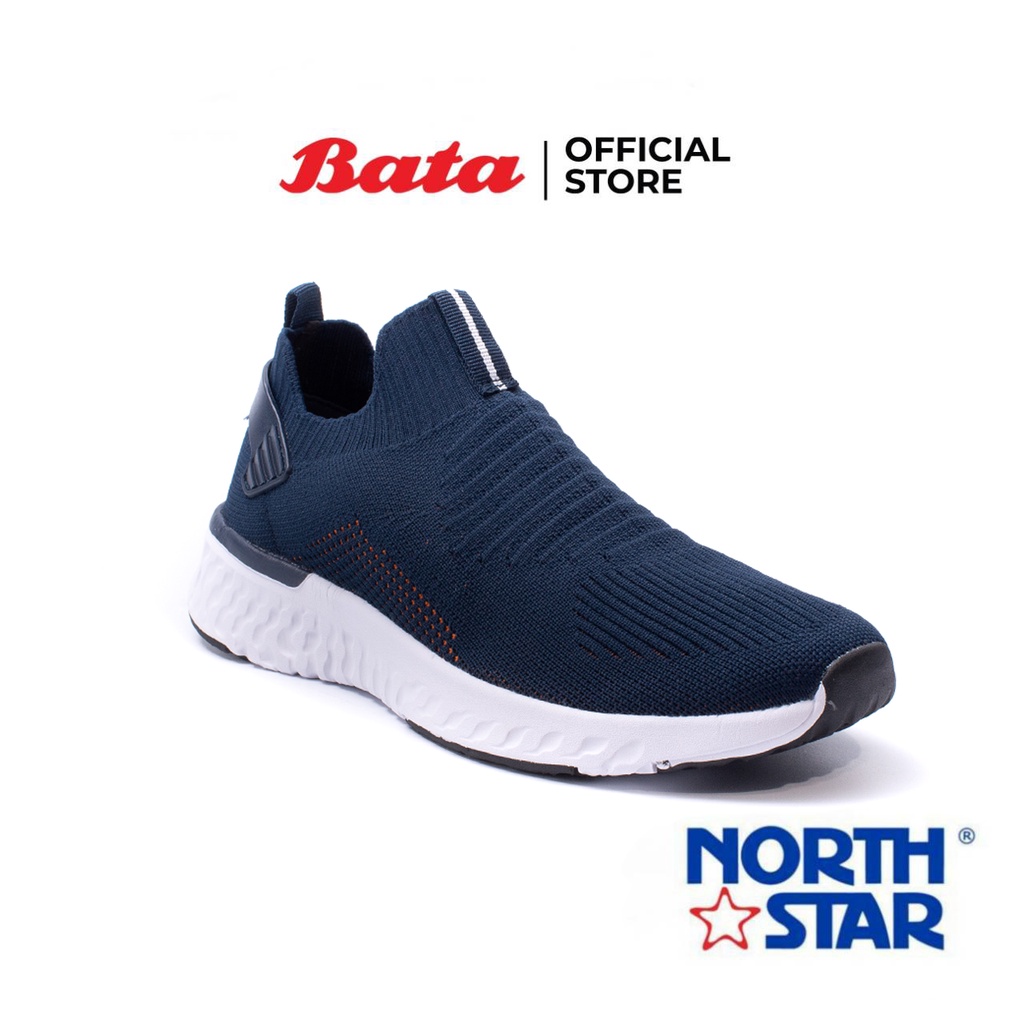 Bata บาจา ยี่ห้อ North Star รองเท้าผ้าใบ สนีคเคอร์  รองเท้ากีฬ แบบสวม สำหรับผู้ชาย รุ่น Fknit-Ractis สีกรมท่า 8599009