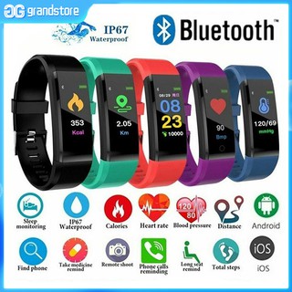 GS พร้อมส่ง Smart watch หน้าจอสี นับก้าวเดิน วัดอัตราการเต้นของหัวใจ แจ้งเตือน เชื่อมต่อ Bluetooth 5 Color