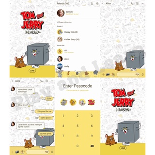 Tom and Jerry  Sticker Theme Line สติ๊กเกอร์ ธีม ไลน์