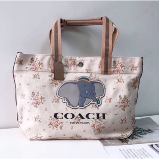 Coach Disney X Tote with Rose and Thumper แท้💯