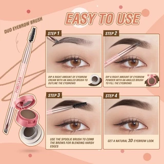 Pinkflash 2-in-1 duo effect ที่เขียนคิ้ว เนื้อเจลและเนื้อฝุ่น โพเมด กันน้ำ กันเปื้อน ติดทนนาน อเนกประสงค์