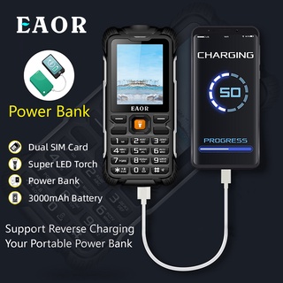 Eaor พาวเวอร์แบงค์ IP68 กันน้ํา กันฝุ่น แบตเตอรี่ขนาดใหญ่ 2G สําหรับโทรศัพท์มือถือ