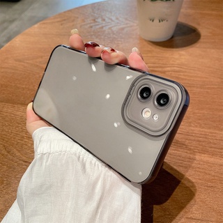 เคสใส แบบนิ่ม ป้องกันกล้อง กันกระแทก สําหรับ iPhone 11 12 13 XS Max XR X 7 8 Plus