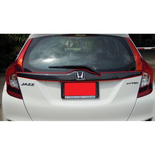 ฝาท้ายกระบะ คิ้วฝาท้ายกระบะ Honda Jazz ฮอนด้า แจ๊ส ปี 2014 สีคาร์บอน-เคฟล่า สินค้าพร้อมส่ง มีเก็บเงินปลายทาง