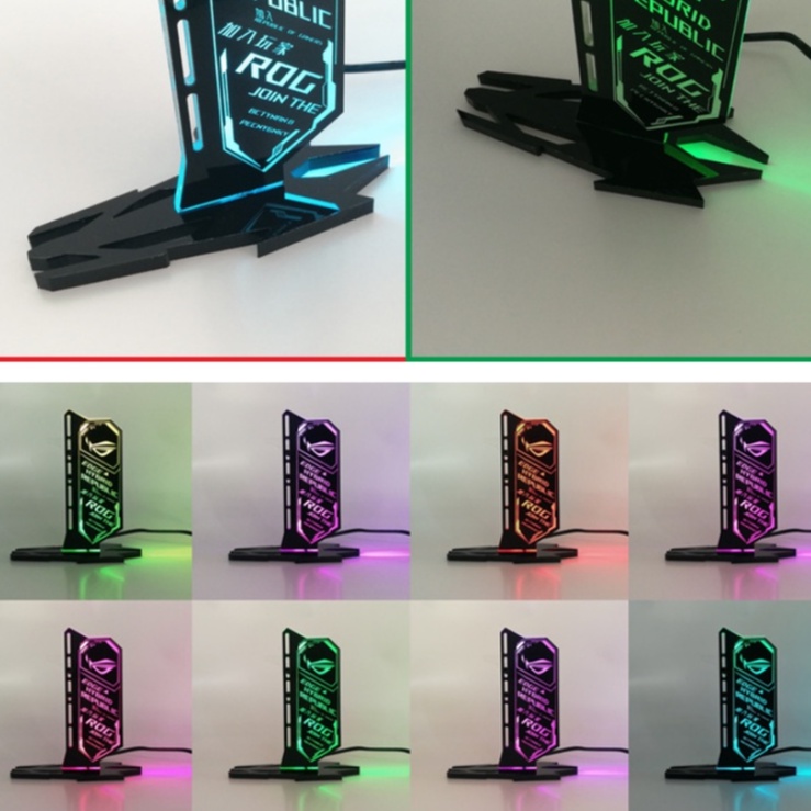 ขาตั้งการ์ดจออะคริลิค ARGB 3pin 5V Graphics card supports ราคา ถูกที่สุด ดีลบีเคเค แกลเลอรีภาพที่ 6