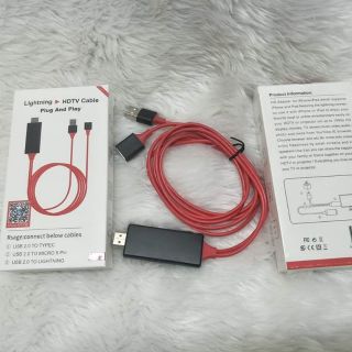 สายแปลง Phone HDTV Cable Plug And Play  ไอทั้งiOS. ไมโคร ไทc