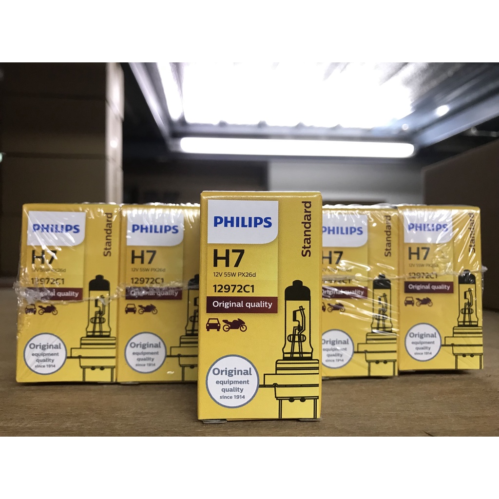 หลอดไฟ PHILIPS ขั้ว H7 12V 55W PX26d 12972C1