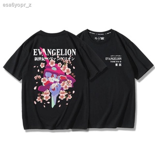 เสื้อยืดลำลองเตรียมจัดส่ง✽New Century Evangelion joint Sakura เสื้อยืด eva No. 1 ญี่ปุ่น retro อะนิเมะอุปกรณ์ต่อพ่วงเสื้