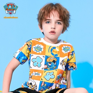 เสื้อยืดแขนสั้น ลาย Paw Patrol เหมาะกับฤดูร้อน สำหรับเด็กผู้ชาย