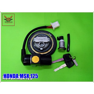 HONDA MSX125 IGNITION SWITCH &amp; SEAT LOCK SWITCH &amp; FUEL TANK CAP &amp; KEY SET / สวิทช์กุญแจ - ล็อคเบาะ - ฝาถังน้ำมัน - กุญแจ