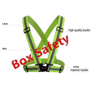 F01  Reflective Vest เสื้อกั๊กสะท้อนแสงปรับยืดหยุ่นสายเสื้อกล้ามสำหรับวิ่งปั่นจักรยานจ๊อกกิ้ง เสื้อจราจร