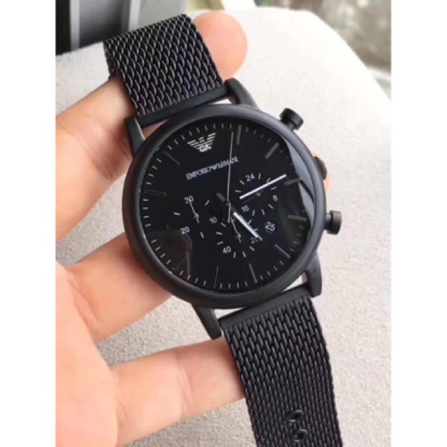 AR1968 Emporio Armani Mens Chronograph Quartz Watch with Leather Strap