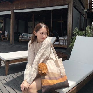 HIDEMYHELLO - กระเป๋าผ้า Sandstone tote bag