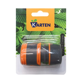 ถูกที่สุด✅  KARTEN ข้อต่อสายยางแบบปิดอัตโนมัติ รุ่น 5051 ขนาด 1/2 นิ้ว สีส้ม - เทา Watering Systems &amp; Garden Hoses