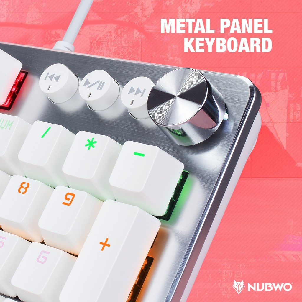 Nubwo NK-34 Flicker mechanical Switch บลูสวิตซ์ Gaming Keyboard (สีดำ ...